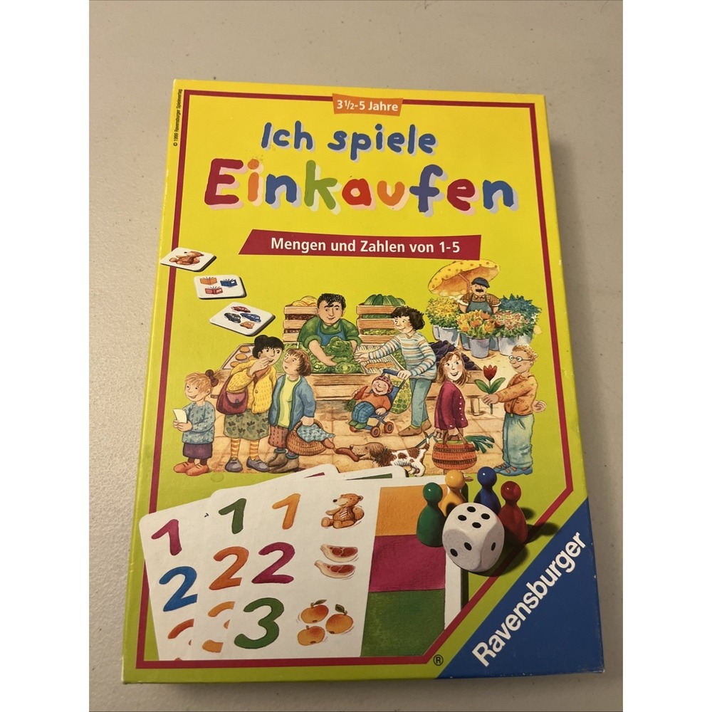 Ravensburger Ich Spiele Einkaufen German Game For Children Counting Food Toys